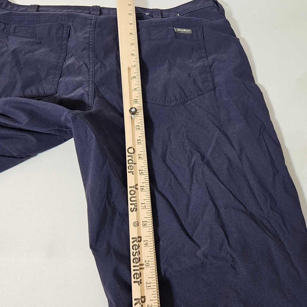 Eddie Bauer Men Navy Blue Fleece Lined‎ Tech Pants cargo 40x30 Relaxed Outdoor - Picture 11 of 15